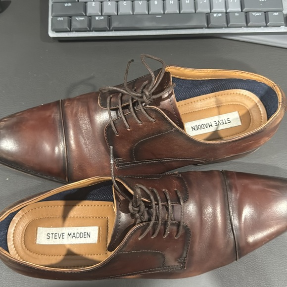 Steve Madden Plot dress shoes Mens 11 Dark Brown - Picture 5 of 6
